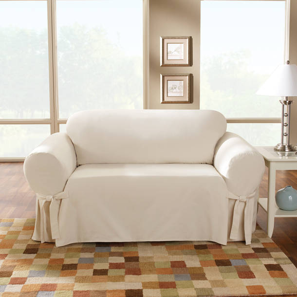 Sure Fit Cotton Duck 100 Cotton TCushion Sofa Slipcover & Reviews
